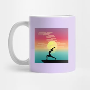 beach sunset yoga Mug